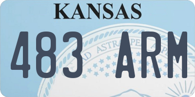 KS license plate 483ARM