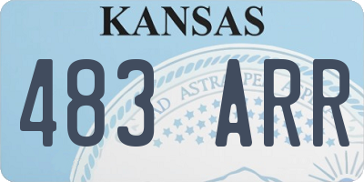 KS license plate 483ARR