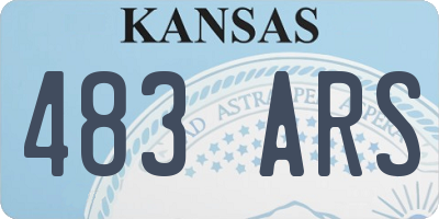 KS license plate 483ARS