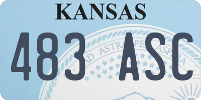 KS license plate 483ASC