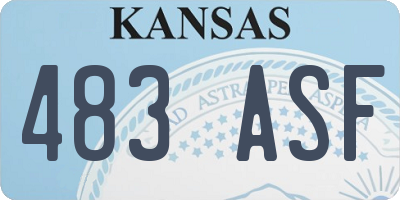 KS license plate 483ASF