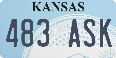KS license plate 483ASK