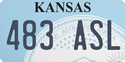 KS license plate 483ASL