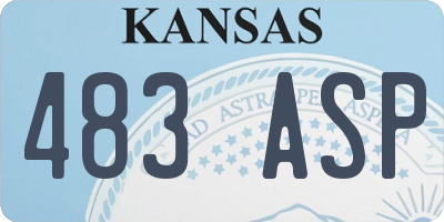 KS license plate 483ASP