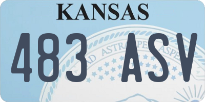KS license plate 483ASV