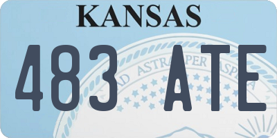 KS license plate 483ATE