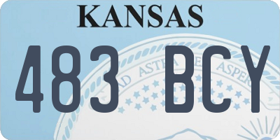 KS license plate 483BCY