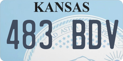 KS license plate 483BDV