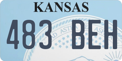 KS license plate 483BEH