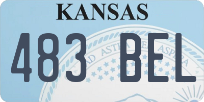 KS license plate 483BEL