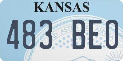 KS license plate 483BEO