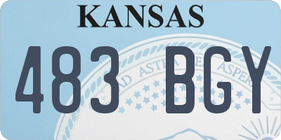 KS license plate 483BGY