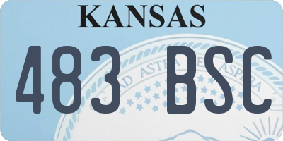 KS license plate 483BSC