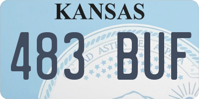 KS license plate 483BUF