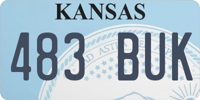KS license plate 483BUK