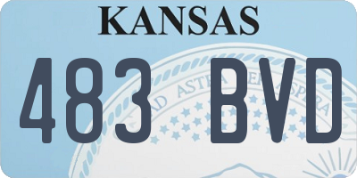 KS license plate 483BVD