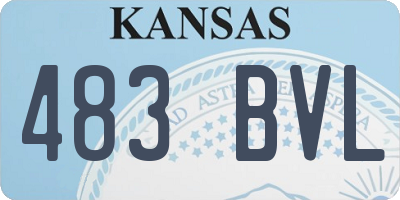 KS license plate 483BVL