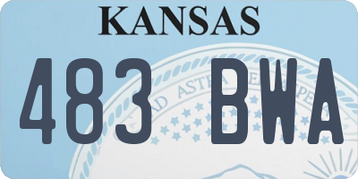 KS license plate 483BWA