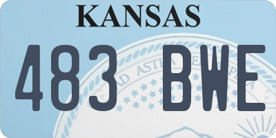 KS license plate 483BWE
