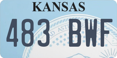 KS license plate 483BWF