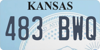 KS license plate 483BWQ