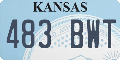 KS license plate 483BWT