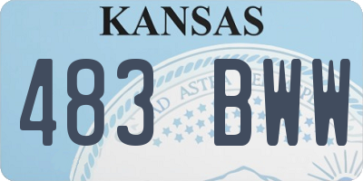 KS license plate 483BWW