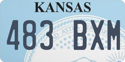 KS license plate 483BXM
