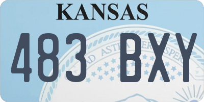 KS license plate 483BXY