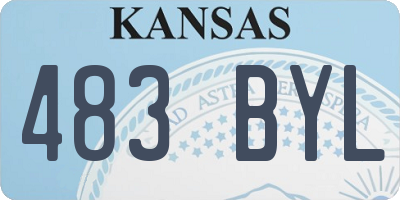 KS license plate 483BYL
