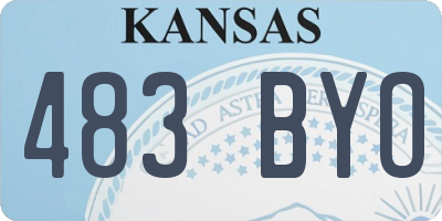 KS license plate 483BYO