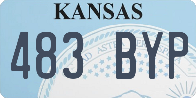 KS license plate 483BYP