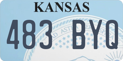 KS license plate 483BYQ