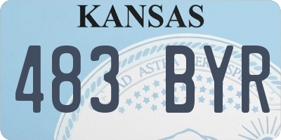 KS license plate 483BYR