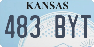 KS license plate 483BYT
