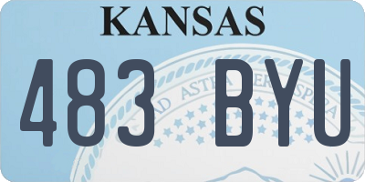 KS license plate 483BYU