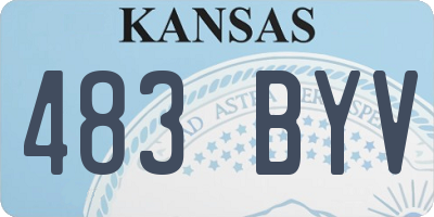 KS license plate 483BYV