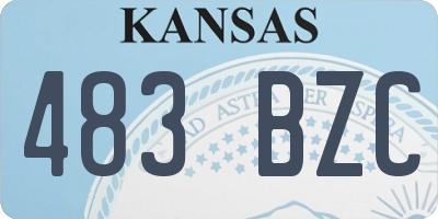 KS license plate 483BZC