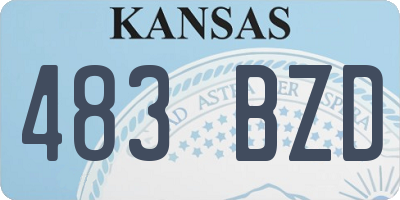 KS license plate 483BZD