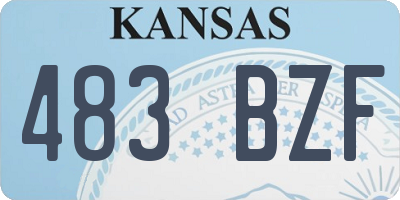 KS license plate 483BZF