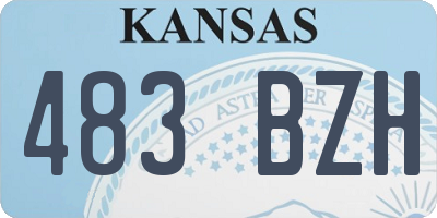 KS license plate 483BZH