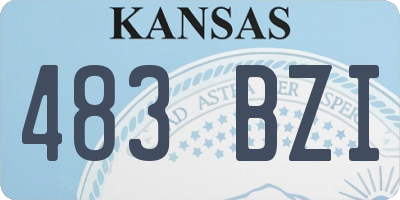 KS license plate 483BZI