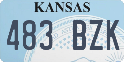 KS license plate 483BZK