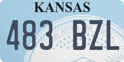KS license plate 483BZL