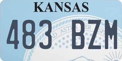 KS license plate 483BZM