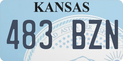 KS license plate 483BZN