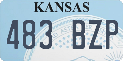 KS license plate 483BZP