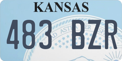 KS license plate 483BZR