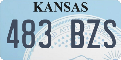 KS license plate 483BZS