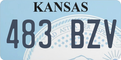 KS license plate 483BZV
